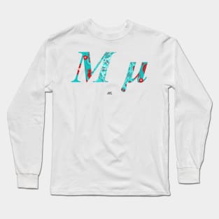 Mu Greek Alphabet Long Sleeve T-Shirt